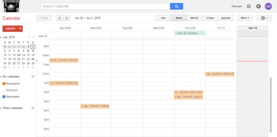 Calendar view